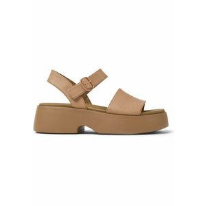 Sandale din piele cu talpa demi-wedge Tasha imagine