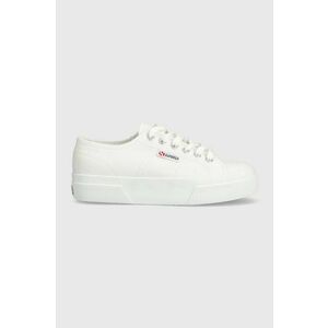 Superga tenisi 2740 PLATFORM femei, culoarea alb, S21384W imagine