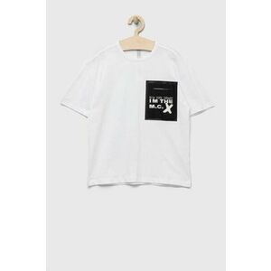 Birba&Trybeyond tricou de bumbac pentru copii culoarea alb, cu imprimeu imagine