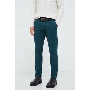 Pepe Jeans pantaloni barbati, culoarea verde, cu fason chinos imagine