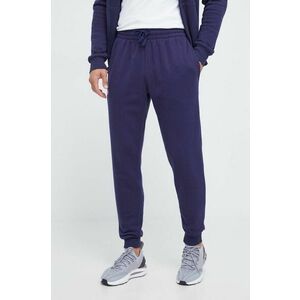 Under Armour pantaloni de trening culoarea albastru marin, neted imagine