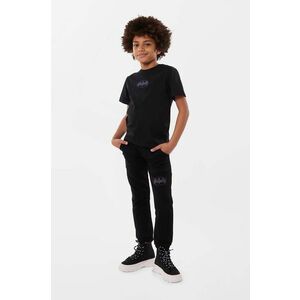 Dkny pantaloni de trening din bumbac pentru copii culoarea negru, cu imprimeu imagine