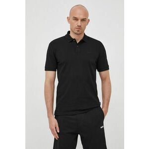 BOSS polo de bumbac culoarea negru, neted, 50468362 imagine