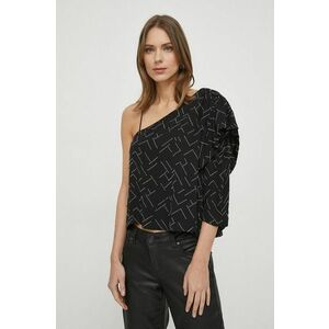 Pepe Jeans bluza femei, culoarea negru, cu imprimeu imagine