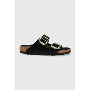 Birkenstock șlapi de piele Arizona Big Buckle femei, culoarea negru 1021476 imagine