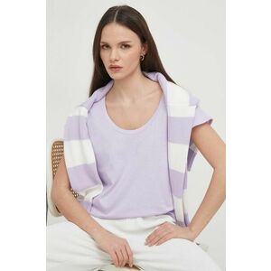 United Colors of Benetton tricou din bumbac femei, culoarea violet imagine