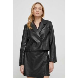 Dkny sacou culoarea negru, cu doua randuri de nasturi, neted imagine