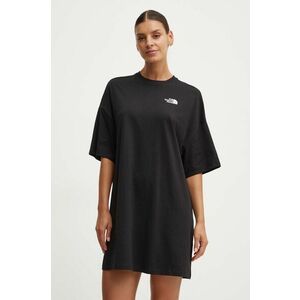 The North Face rochie W S/S Essential Oversize Tee Dress culoarea negru, mini, oversize, NF0A87NFJK31 imagine