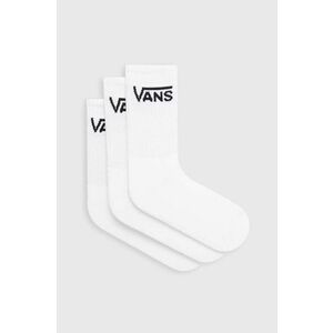 Vans sosete 3-pack femei, culoarea alb imagine