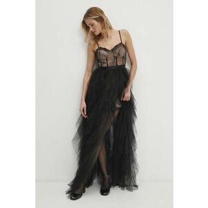 Answear Lab rochie culoarea negru, maxi, evazati imagine