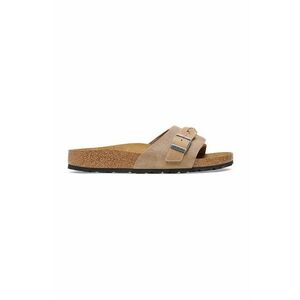 Birkenstock papuci din piele Oita femei, culoarea bej, 1026730 imagine