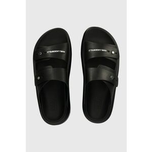 Karl Lagerfeld slapi de piele KAPRI MENS barbati, culoarea negru, KL52504 imagine