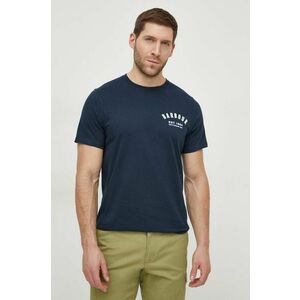 Barbour tricou din bumbac barbati, culoarea albastru marin, cu imprimeu imagine