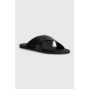 Karl Lagerfeld slapi de piele KASTOR III barbati, culoarea negru, KL70214 imagine