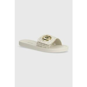 MICHAEL Michael Kors papuci MK Charm Slide femei, culoarea bej, 40R4MKFA1B imagine