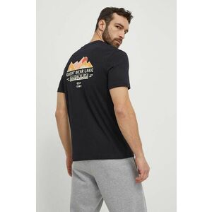 Napapijri tricou din bumbac S-Tahi barbati, culoarea negru, cu imprimeu, NP0A4HQA0411 imagine