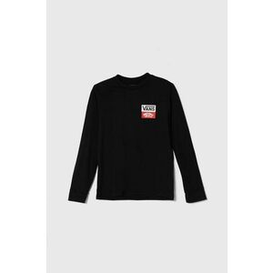 Vans longsleeve din bumbac pentru copii OG LOGO LS culoarea negru, cu imprimeu imagine