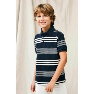 Mayoral tricou polo copii culoarea albastru marin, modelator imagine