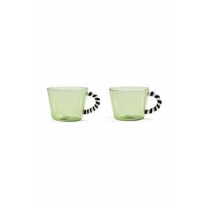 &k amsterdam set de căni Glass Duet Green 2-pack imagine