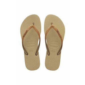 Havaianas slapi SLIM GLITTER II femei, culoarea auriu, cu toc plat, 4146975.9177 imagine