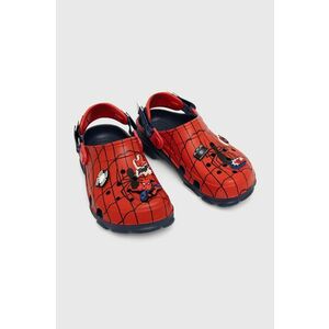 Crocs slapi copii TEAM SPIDERMAN ALLERAIN CLOG culoarea rosu imagine