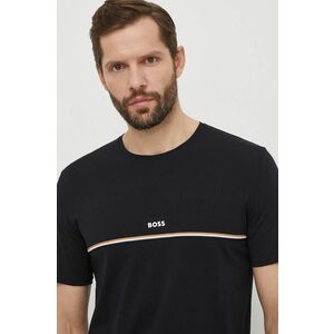 BOSS tricou lounge culoarea negru, cu imprimeu 50515395 imagine