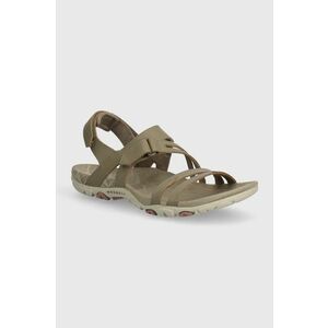 Merrell sandale de piele SANDSPUR ROSE CONVERT femei, culoarea bej, J003424 imagine