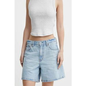 Abercrombie & Fitch pantaloni scurti jeans femei, neted, high waist imagine