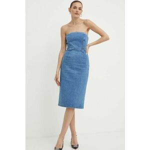 Bardot rochie jeans VANDA mini, mulata, 91355DB imagine