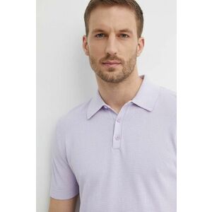 United Colors of Benetton polo de bumbac culoarea violet, neted imagine