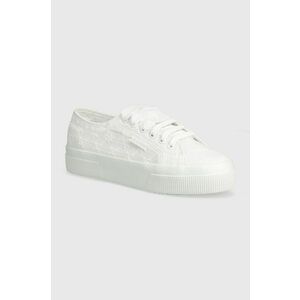 Superga tenisi 2740 FLOWER SANGALLO femei, culoarea alb, S2148KW imagine