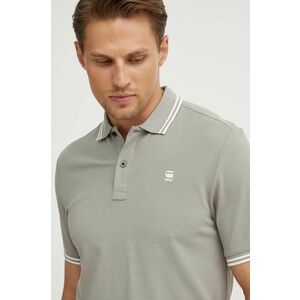 G-Star Raw tricou polo barbati, culoarea bej, neted imagine