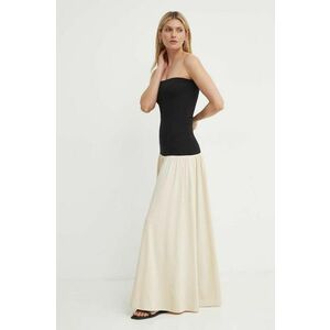 By Malene Birger rochie MARCIELLA culoarea bej, maxi, evazati, Q72460001 imagine