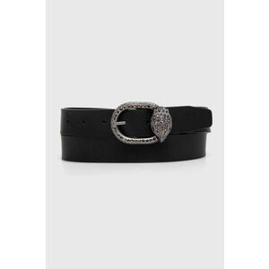 Kurt Geiger London curea de piele MAYFAIR 30 BELT femei, culoarea negru, 758402109 imagine