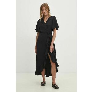 Answear Lab rochie culoarea negru, midi, evazati imagine