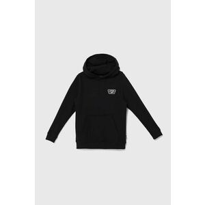 Vans hanorac de bumbac pentru copii BY Full Patched II PO culoarea negru, cu glugă, cu imprimeu, VN000JBEBLK1 imagine