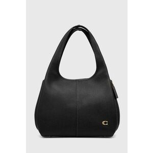 Coach poseta de piele culoarea negru imagine