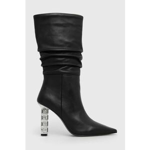 Karl Lagerfeld ghete de piele KOLUMN femei, culoarea negru, cu toc drept, KL33455 imagine