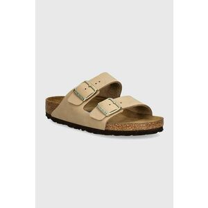 Birkenstock papuci din nubuc Arizona SFB culoarea bej, 1019013 imagine