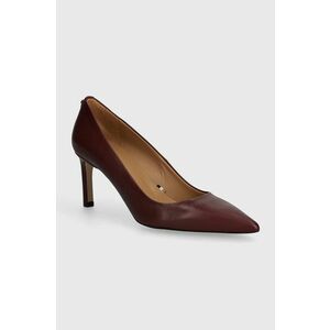 BOSS stilettos de piele Janet culoarea bordo, 50498836 imagine