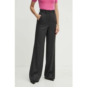 Marella pantaloni de lana culoarea gri, lat, high waist, 2423136091200 imagine