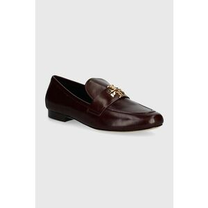 Tory Burch mocasini de piele Eleanor Loafer femei, culoarea bordo, cu toc plat, 158204-500 imagine