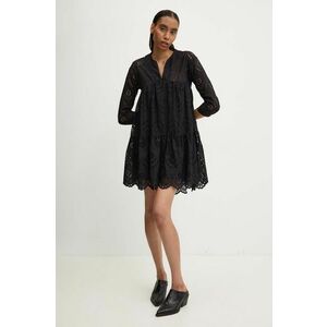 Answear Lab rochie din bumbac culoarea negru, mini, evazati imagine