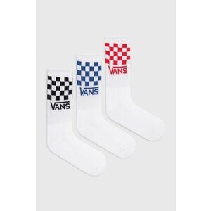 Vans sosete copii DROP CLASSIC CHECK CREW SOCK culoarea alb, VN000EZ26M31 imagine