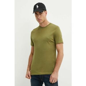 United Colors of Benetton tricou din bumbac barbati, culoarea verde, neted imagine