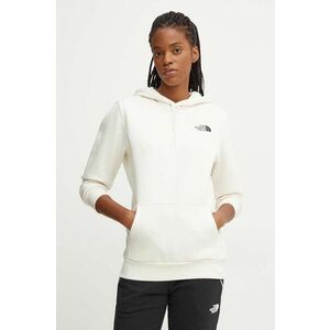 The North Face bluza Simple Dome Hoodie femei, culoarea bej, cu glugă, cu imprimeu, NF0A89EYQLI1 imagine