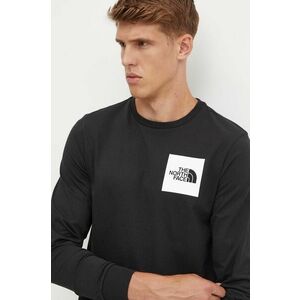 The North Face longsleeve L/S Fine Tee barbati, culoarea negru, cu imprimeu, NF0A8A6PJK31 imagine