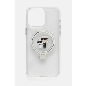 Karl Lagerfeld Husă pentru telefon iPhone 15 Pro Max 6.7 culoarea transparent, KLHMP15XHMRSKCH imagine