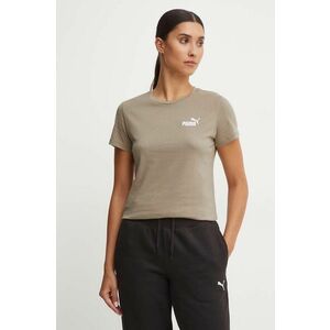 Puma tricou din bumbac culoarea verde imagine