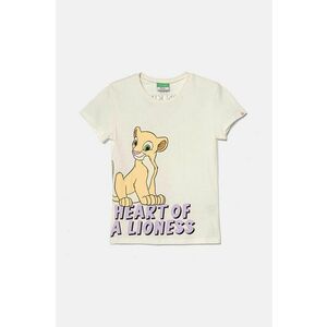 United Colors of Benetton tricou de bumbac pentru copii culoarea bej, 3I1XC10LK imagine